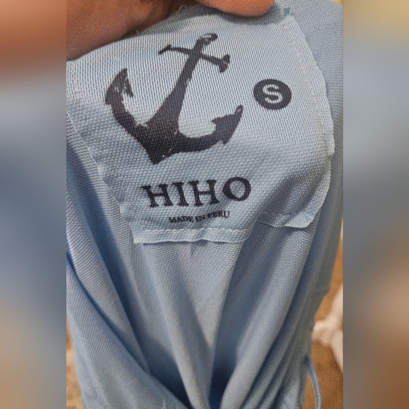 HIHO Maricel UPF 50 Tie Front Hooded Dress In Serenity Blue. Size S NWOT - Picture 12 of 13